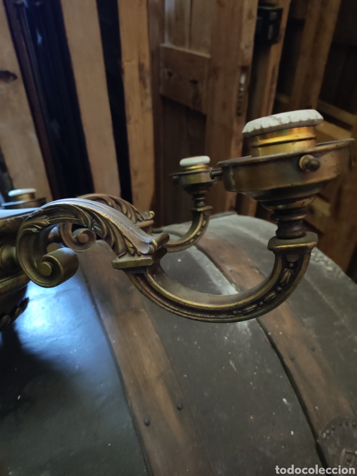 Antig&uuml;edades: Lampara de bronce - Foto 4