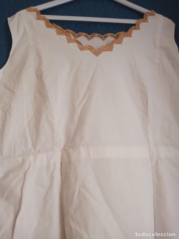 Antig&uuml;edades: ANTIGUO CAMIS&Oacute;N DE ALGOD&Oacute;N CON PUNTILLA TEJIDA - Foto 2