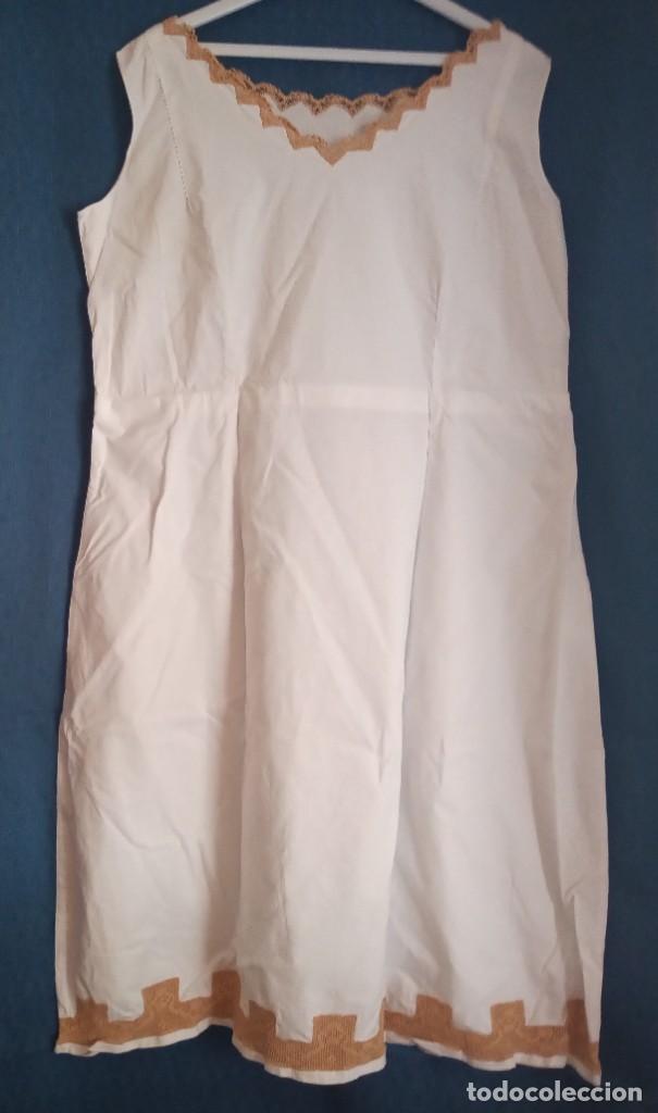 Antig&uuml;edades: ANTIGUO CAMIS&Oacute;N DE ALGOD&Oacute;N CON PUNTILLA TEJIDA - Foto 1
