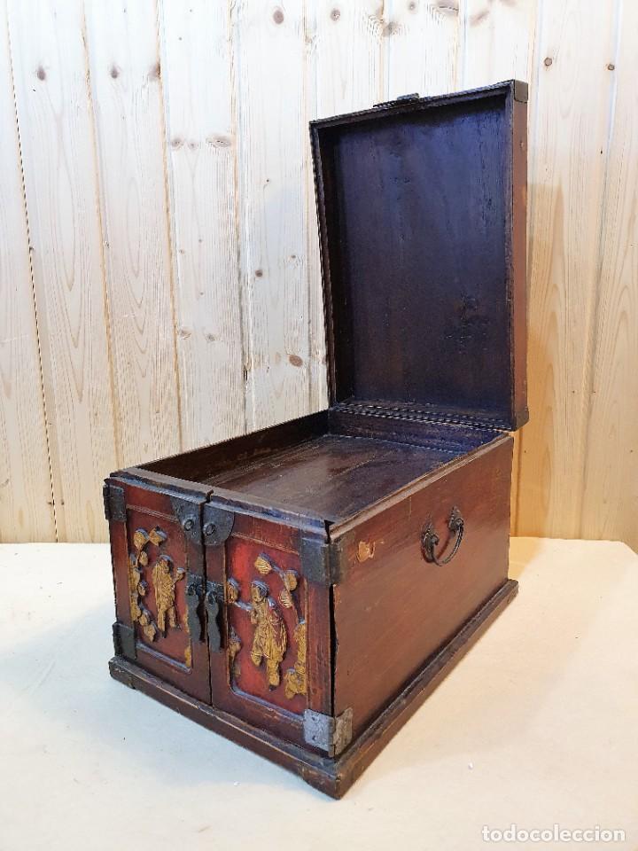 Antig&uuml;edades: -CAJA JOYERO DE MADERA S XIX - Foto 4
