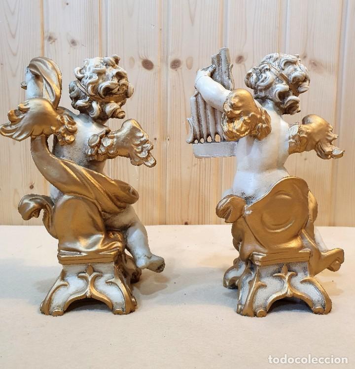 Antig&uuml;edades: PAREJA DE ANGELITOS EN TERRACOTA - Foto 3