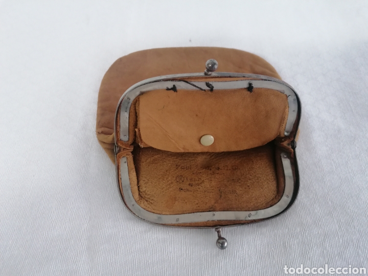 Antig&uuml;edades: Monedero de piel antiguo - Foto 5