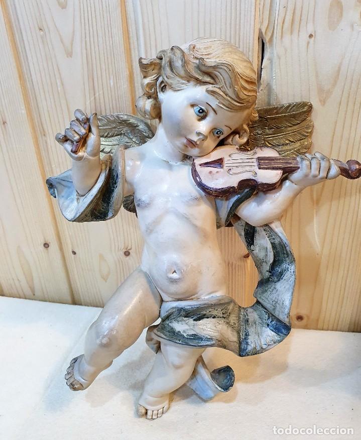 Antig&uuml;edades: PAREJA DE ANGELITOS MUSICOS - Foto 3