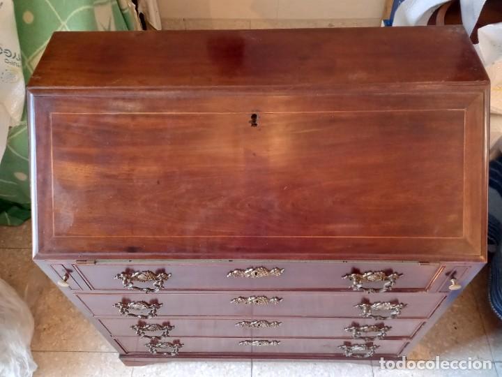Antig&uuml;edades: Bur&oacute; escritorio antiguo de caoba - Foto 2