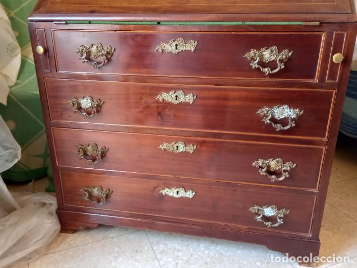 Antig&uuml;edades: Bur&oacute; escritorio antiguo de caoba - Foto 3