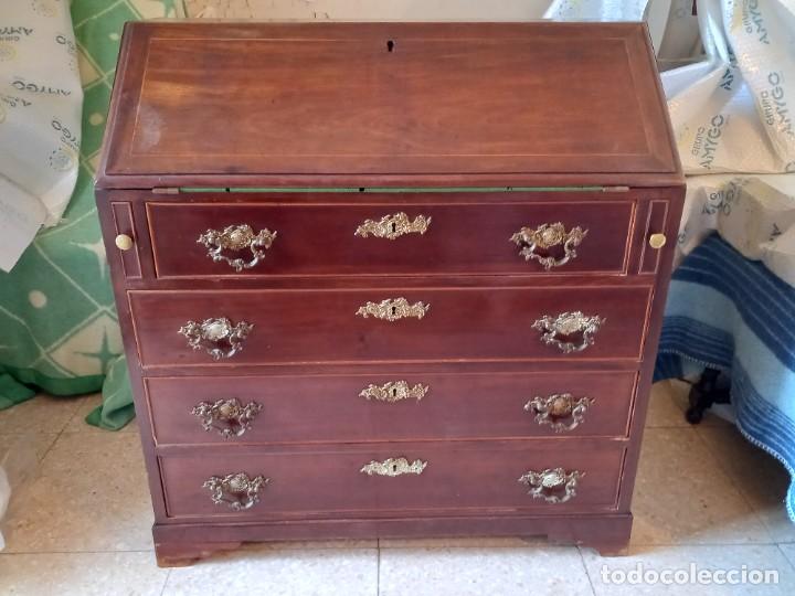 Antig&uuml;edades: Bur&oacute; escritorio antiguo de caoba - Foto 1