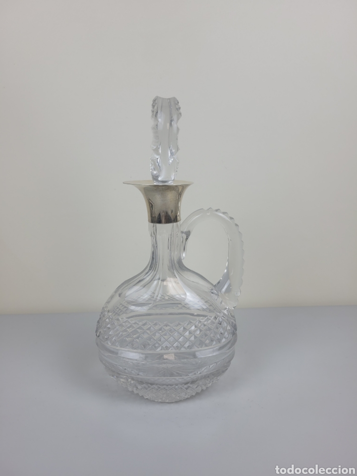 Antig&uuml;edades: Licorera de cristal Tallado y Plata - Foto 2