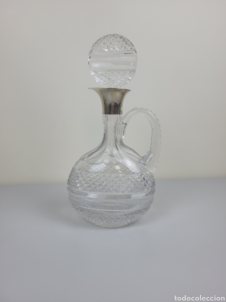 Antig&uuml;edades: Licorera de cristal Tallado y Plata - Foto 1