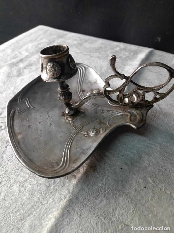 Antig&uuml;edades: ESPALMATORIA MODERNISTA PLATA. - Foto 2