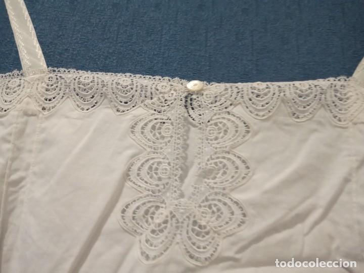 Antig&uuml;edades: ANTIGUO CAMIS&Oacute;N DE ALGOD&Oacute;N CON PUNTILLA - Foto 8