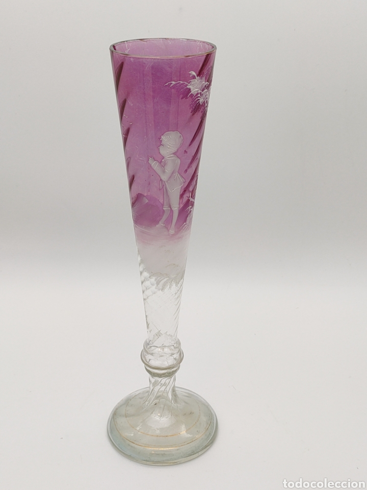 Antig&uuml;edades: Vaso cristal MARY GREGORY - Foto 2