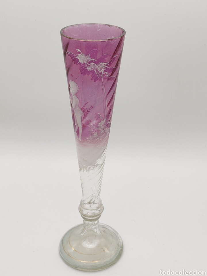Antig&uuml;edades: Vaso cristal MARY GREGORY - Foto 3