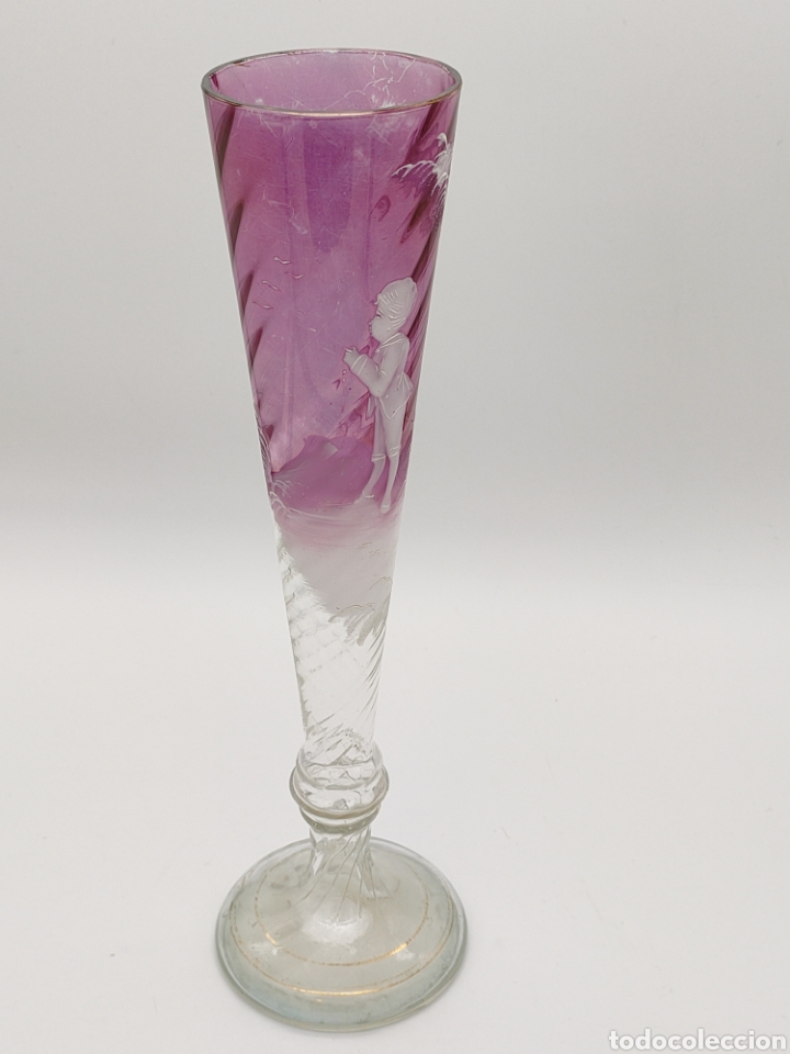 Antig&uuml;edades: Vaso cristal MARY GREGORY - Foto 4