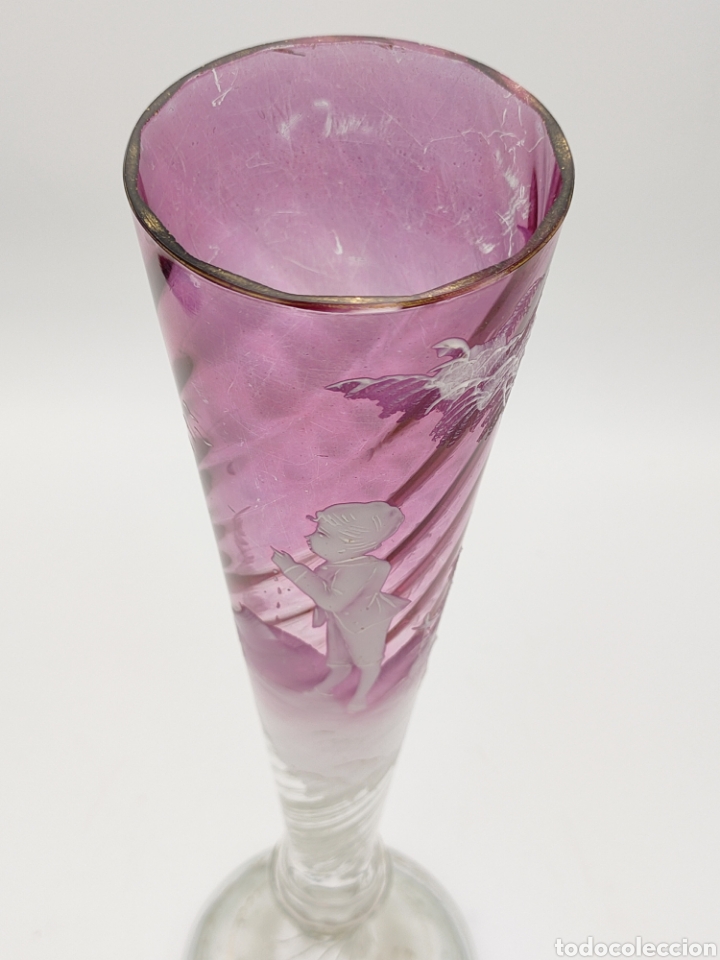 Antig&uuml;edades: Vaso cristal MARY GREGORY - Foto 7