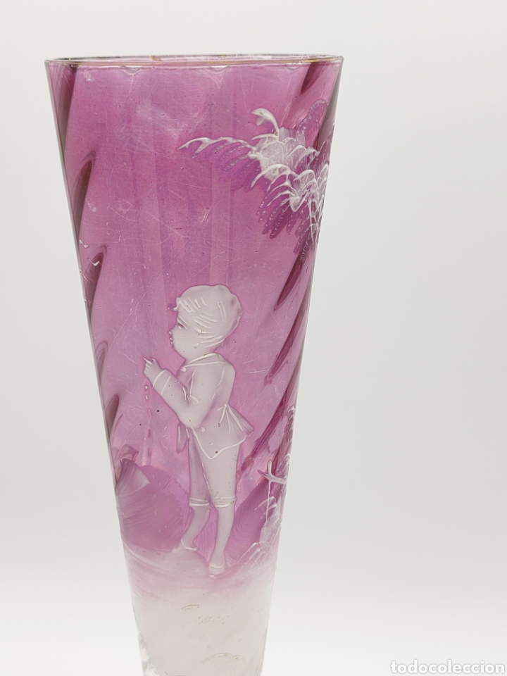 Antig&uuml;edades: Vaso cristal MARY GREGORY - Foto 1