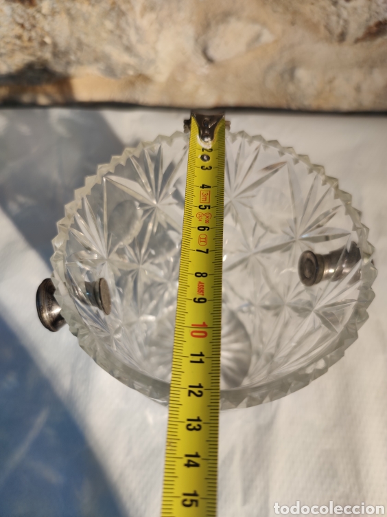 Antig&uuml;edades: Cubitera en Cristal de Bohemia y plata - Foto 4