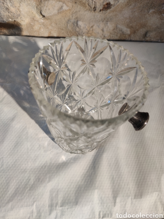 Antig&uuml;edades: Cubitera en Cristal de Bohemia y plata - Foto 6