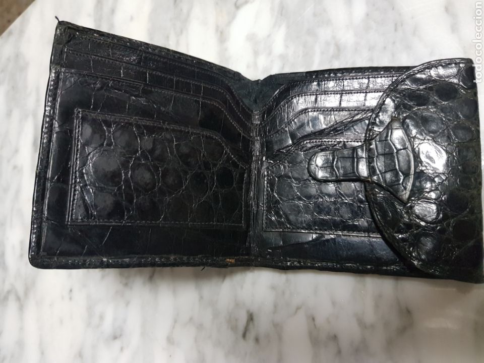 Antig&uuml;edades: Billetero piel de reptil - Foto 3