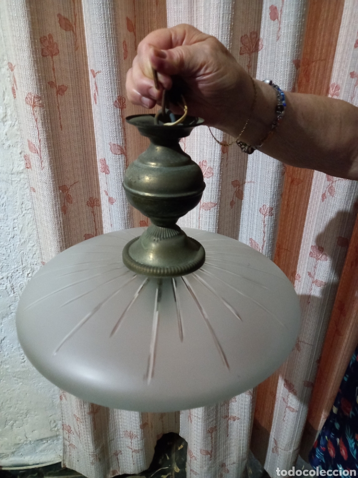 Antig&uuml;edades: Lampara techo broce - Foto 3