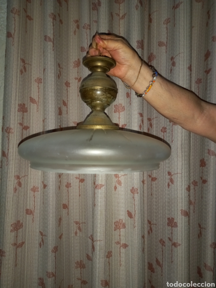 Antig&uuml;edades: Lampara techo broce - Foto 1