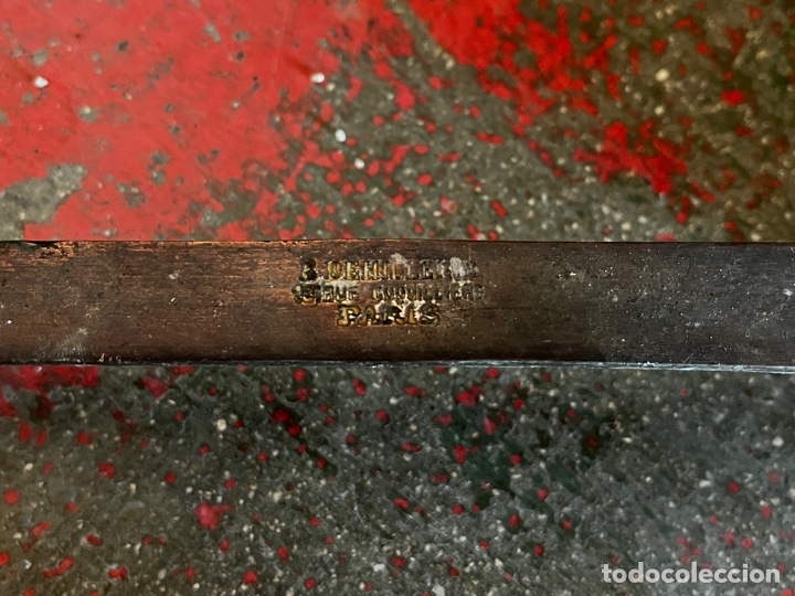 Antig&uuml;edades: Cuchar&oacute;n de cobre. Realizado en Par&iacute;s. - Foto 5