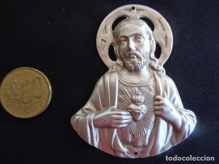 Antig&uuml;edades: CHAPA CORAZ&Oacute;N DE JES&Uacute;S PARA PUERTA - Foto 3