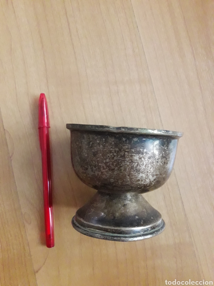 Antiquit&eacute;s: RECIPIENTE MET&Aacute;LICO PARA ENJABONARSE ANTES DEL AFEITADO. D&Eacute;CADA 1950