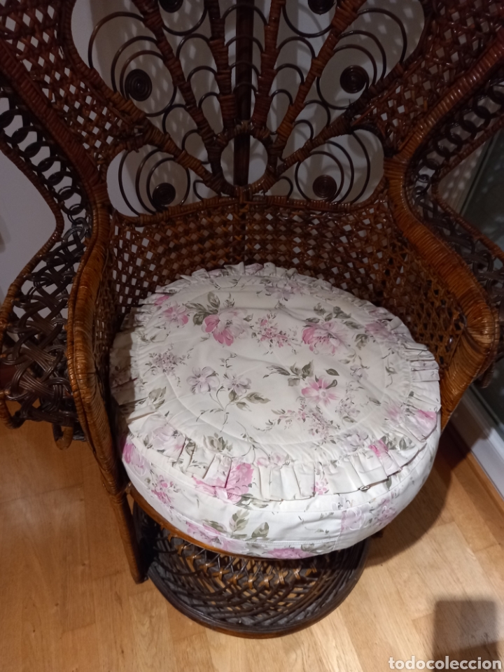 Antig&uuml;edades: Sillon rejilla pavo real - Foto 1