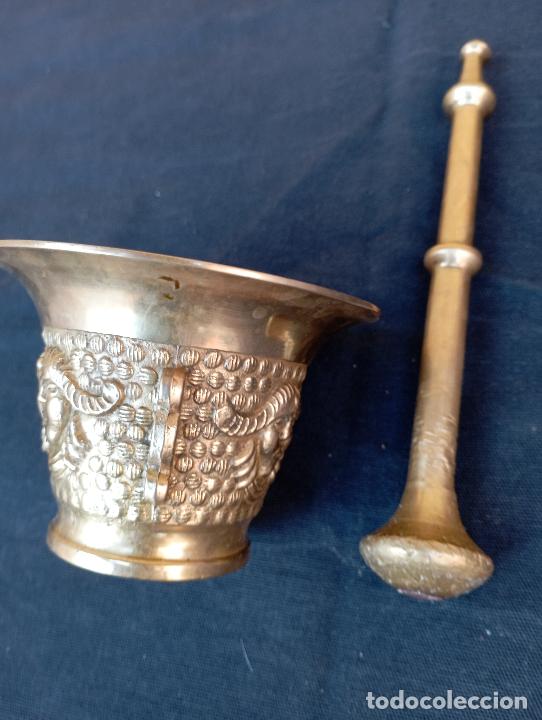 Antig&uuml;edades: Almirez mortero en bronce original pieza de coleccion. - Foto 1