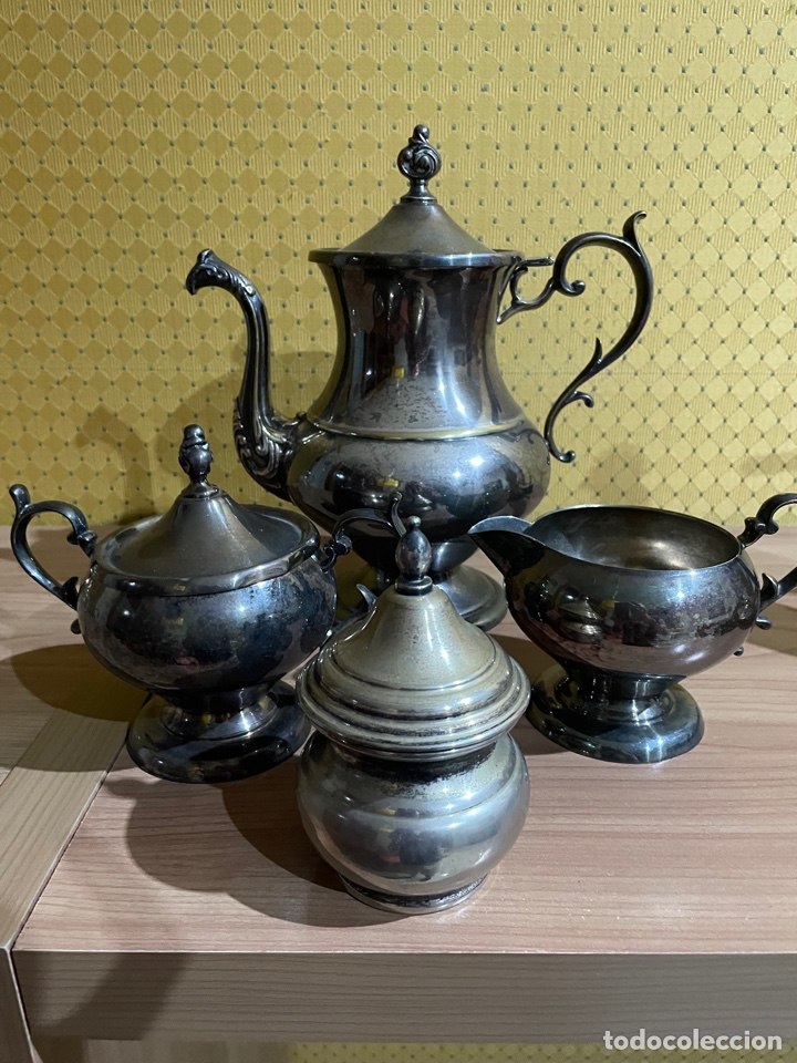 Antig&uuml;edades: Juego te caf&eacute; alpaca - Foto 1
