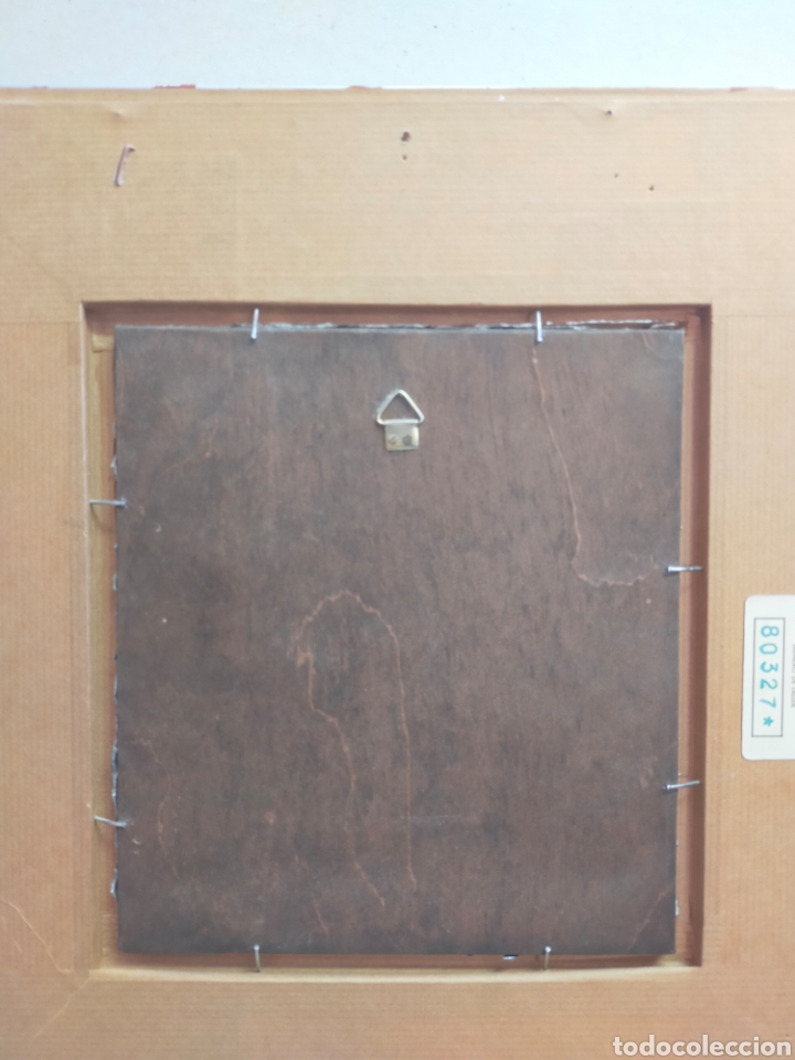 Antig&uuml;edades: ICONO EN MADERA Y ESTA&Ntilde;O REPUJADO. ENMARCADO. - Foto 12