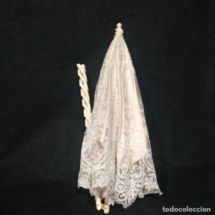 Antig&uuml;edades: SOMBRILLA S.XIX - ENCAJE CHANTILLY - Foto 5