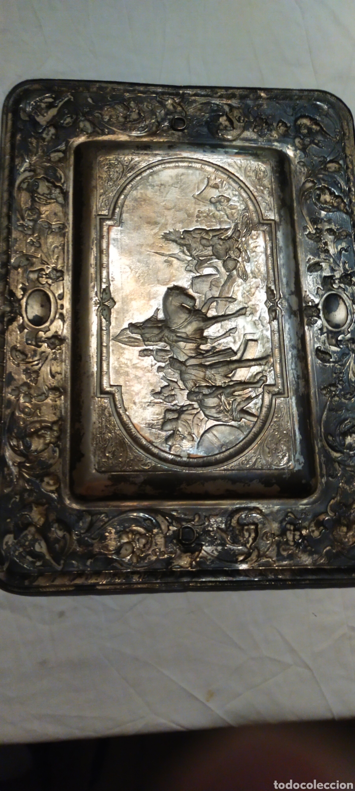 Antig&uuml;edades: Bandeja de cobre isabelina - Foto 3
