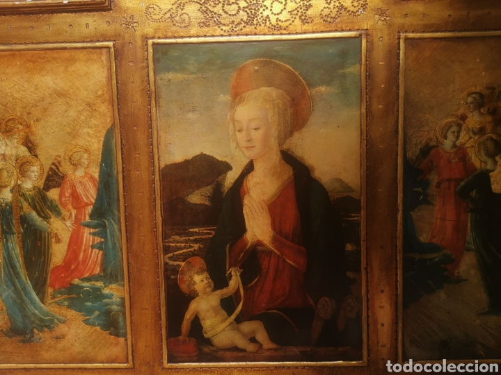 Antig&uuml;edades: Antiguo triptico Religioso( 1 m x 0,48 m) - Foto 2