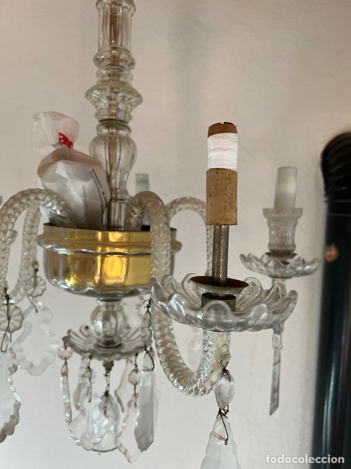 Antig&uuml;edades: Antigua l&aacute;mpara de techo - Foto 3