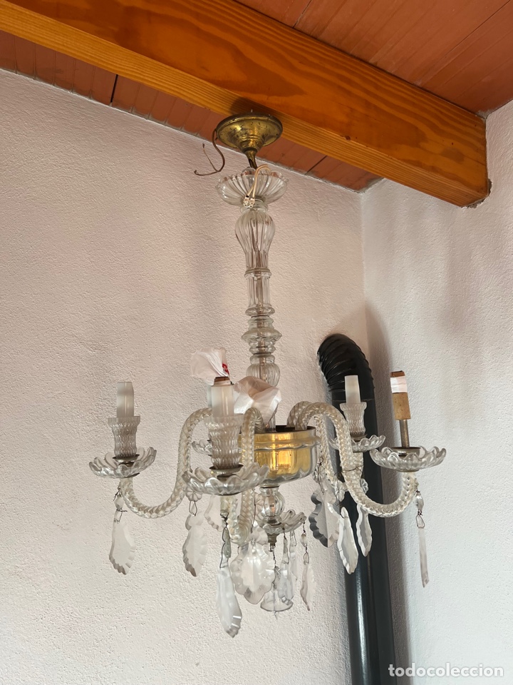 Antig&uuml;edades: Antigua l&aacute;mpara de techo - Foto 5