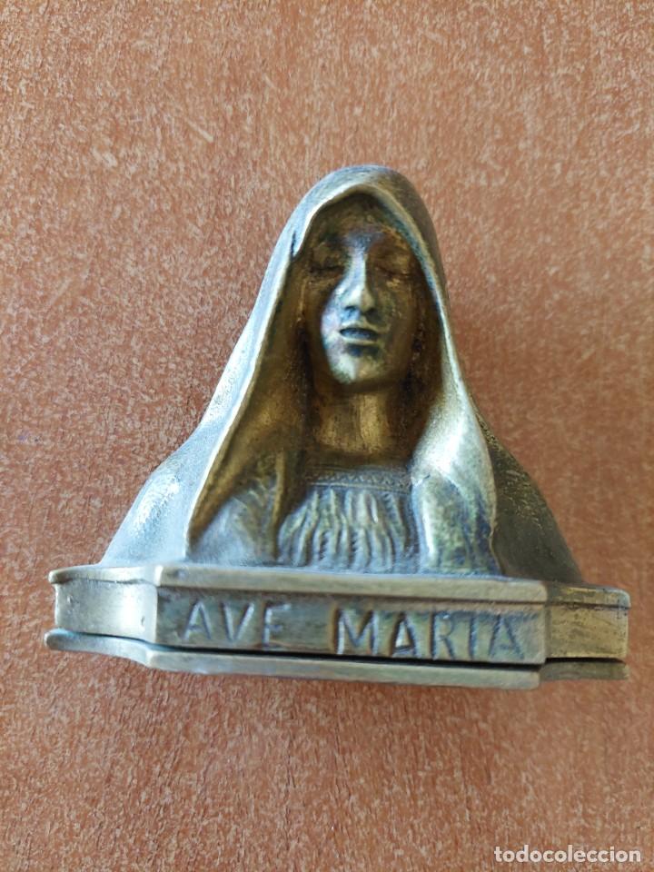 Antig&uuml;edades: Figura Ave Maria en bronce - Foto 1