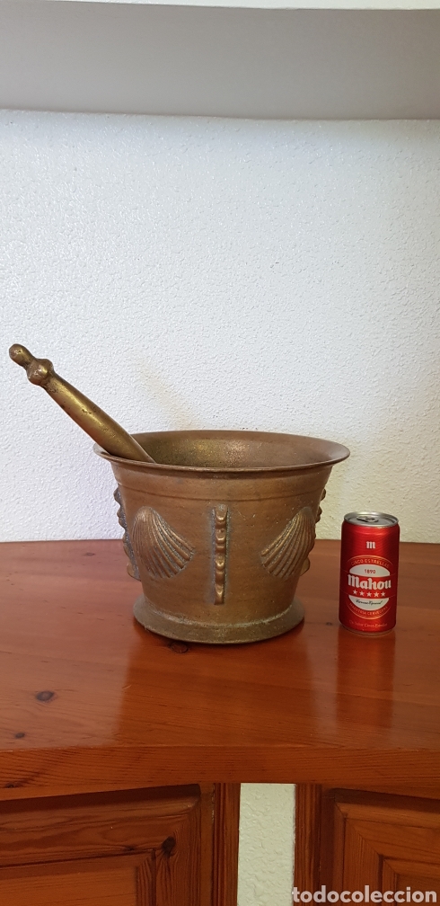 Antig&uuml;edades: Gran mortero de bronce - Foto 11