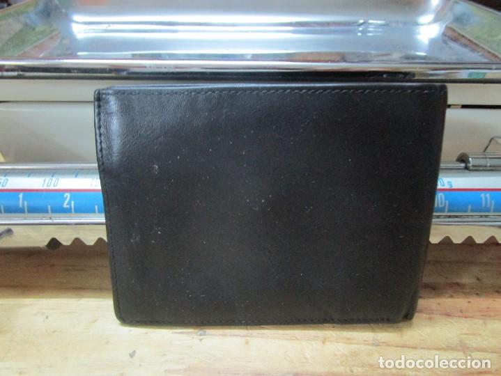 Antiquit&eacute;s: PRACTICA CARTERA O BILLETERO DE PIEL COLOR NEGRO, VINTAGE