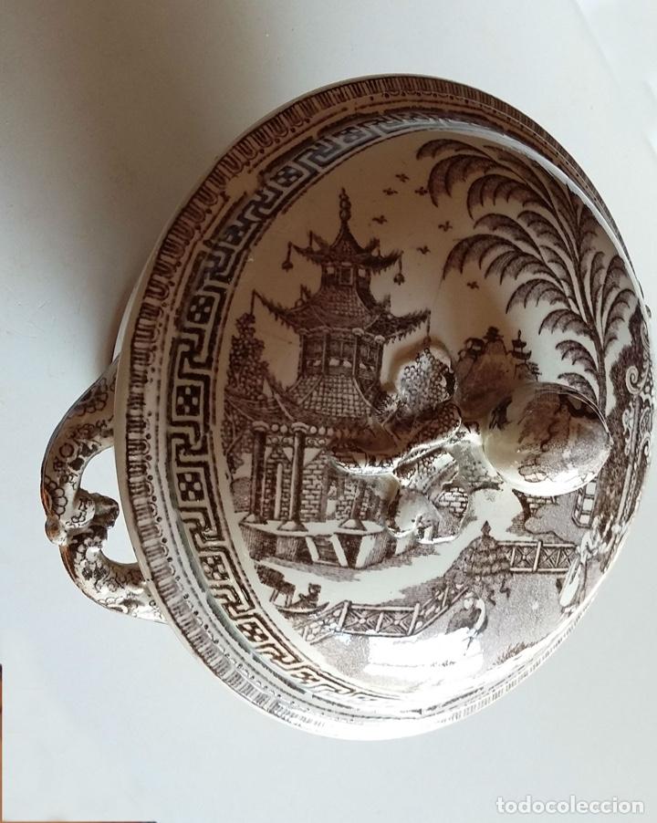Antig&uuml;edades: Antigua sopera de escena oriental - Foto 10