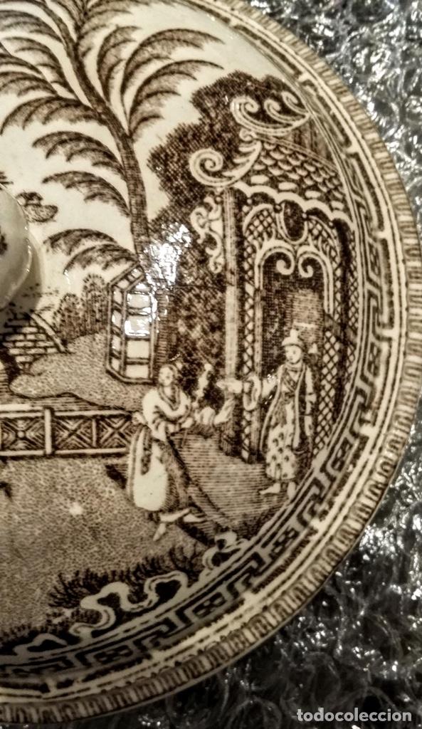 Antig&uuml;edades: Antigua sopera de escena oriental - Foto 15