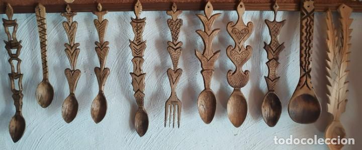 Antig&uuml;edades: Cucharas de madera - Foto 1