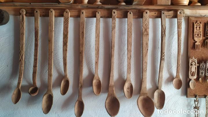 Antig&uuml;edades: Cucharones de madera - Foto 3