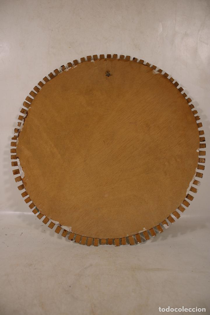 Antig&uuml;edades: espejo sol con pinzas de madera - Foto 4