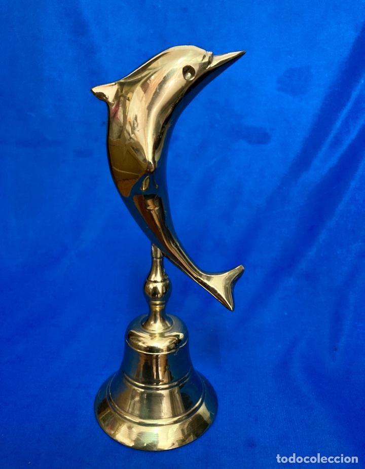 Antig&uuml;edades: CAMPANA DE BRONCE , MANGO DELF&Iacute;N - Foto 1