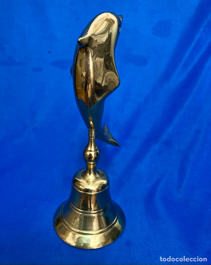 Antig&uuml;edades: CAMPANA DE BRONCE , MANGO DELF&Iacute;N - Foto 3