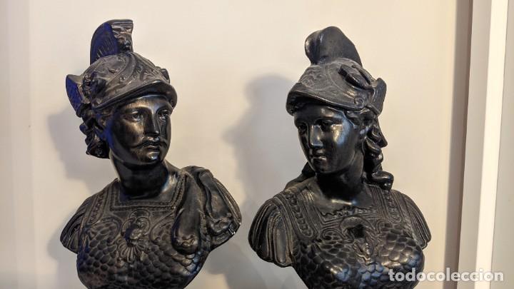 Antig&uuml;edades: PAREJA BUSTOS CL&Aacute;SICOS MARTE Y MINERVA - Foto 1