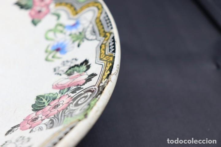 Antig&uuml;edades: plato de loza inglesa, decorado chinesco. - Foto 7