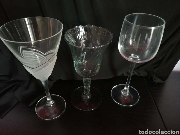 Antig&uuml;edades: Copas de cristal tallado - Foto 2