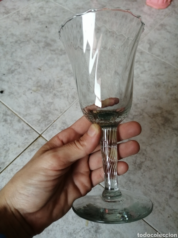 Antig&uuml;edades: Copas de cristal tallado - Foto 5